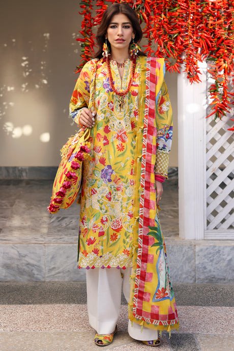 ZAHA Lawn 2025 – Unstitched Exclusive Collection | ZANIA (ZL25-13 B)