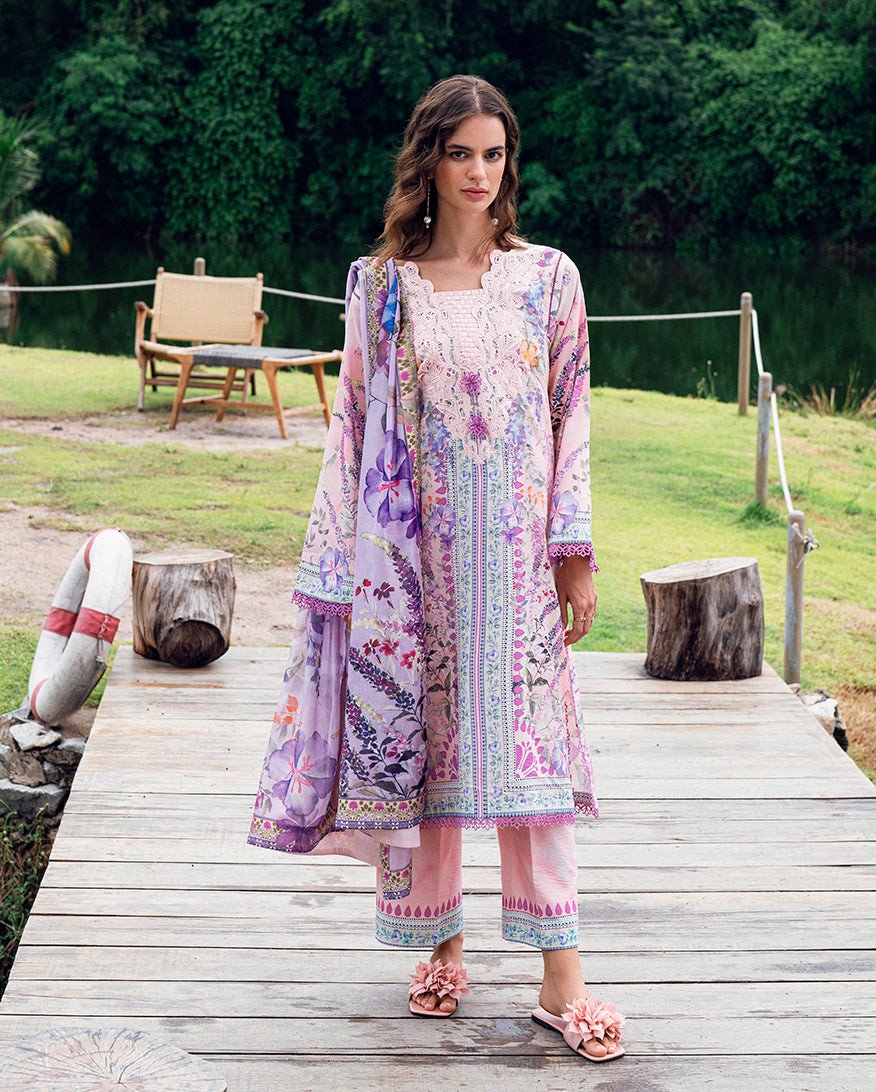 Garden Veil by Roheenaz Printed Lawn Unstitched Exclusive Collection 25 | Lilac Dust