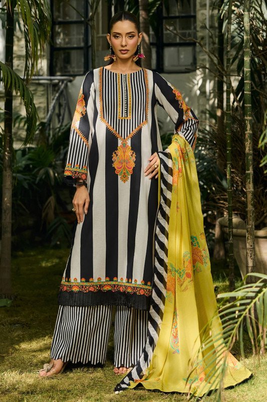 Charizma C Prints | Unstitched Printed Lawn | SHELAI26081315