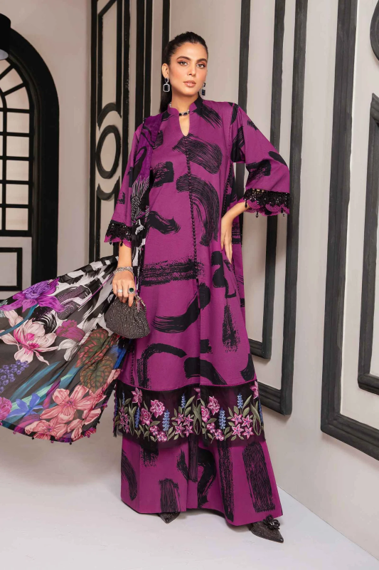 Maria B by M.Prints Embroidered Lawn Suit Unstitched 3 Piece