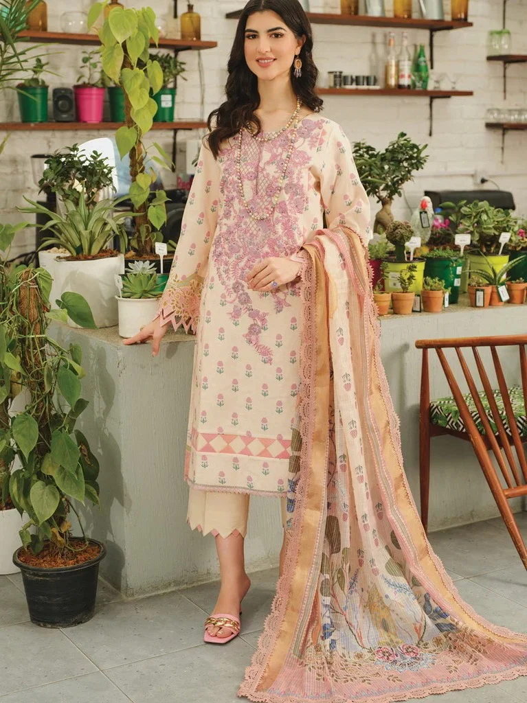 Rang Rasiya Lifestyle Lawn SYMPHONIA D-3 three piece at Shelai