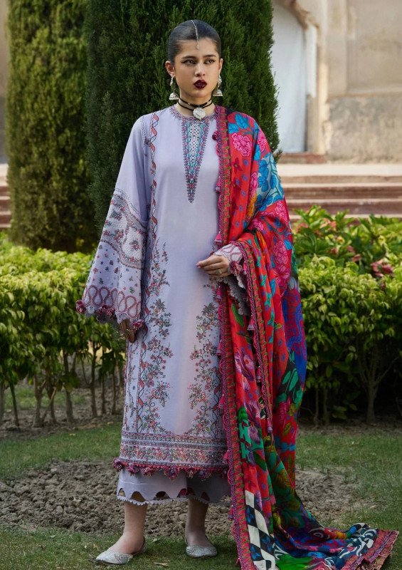 Inaya by Hussain Rehar Unstitched Embroidered Lawn | SHELAI27767