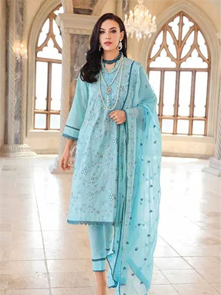 Gul-Ahmed PM-22079 Embroidered Lawn Unstitched Printed Suit