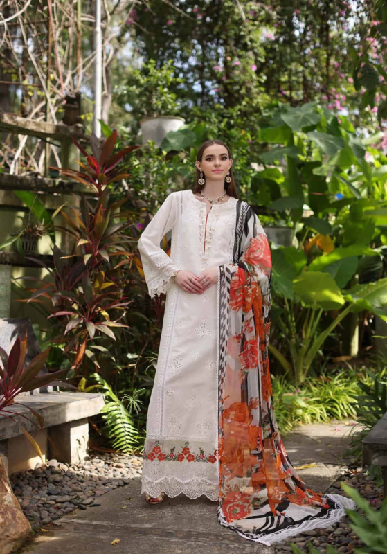 Noor By Saadia Asad - Luxury Chikankari Lawn | 6B