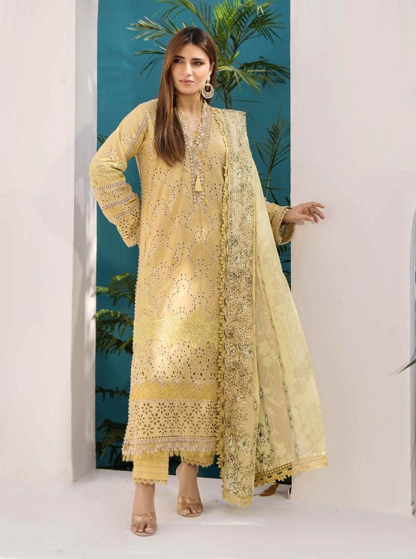 Adan's Libas Muskari Unstitched 3 piece | D-02