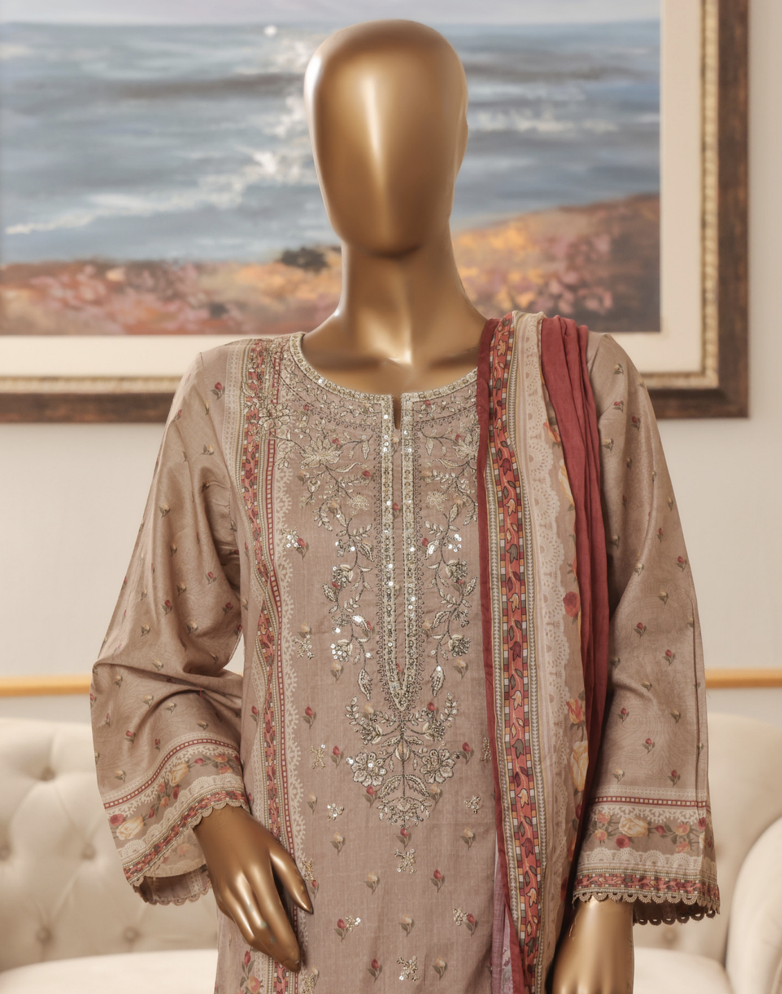 Bin Saeed Stitched Chicken Kary 3 Piece | NUD