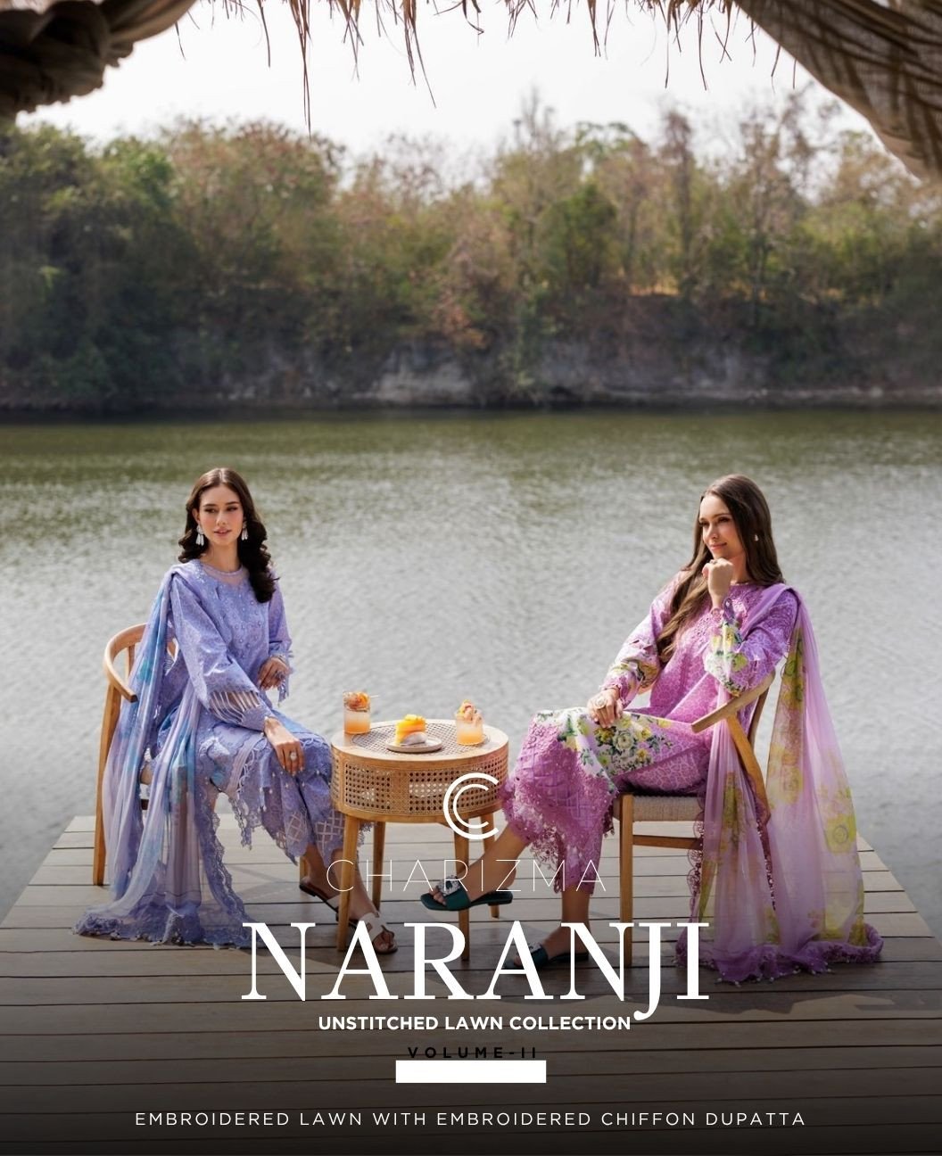 Charizma Naranji Unstitched Lawn Collection Vol 02