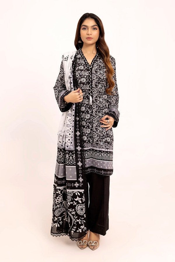 Gul Ahmed - Monochrome Lawn Collection 2025 - B-52001