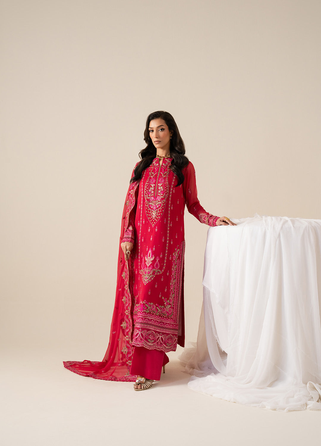 Freesia Embroirdered Chiffon Unstitched Collection 25 | ELLA - FS50131