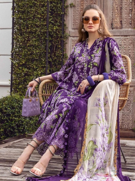M Prints MB23MPFE 10A By Maria B Fall Edit 2023 Embroidered Cambric Suits Unstitched 3 Piece