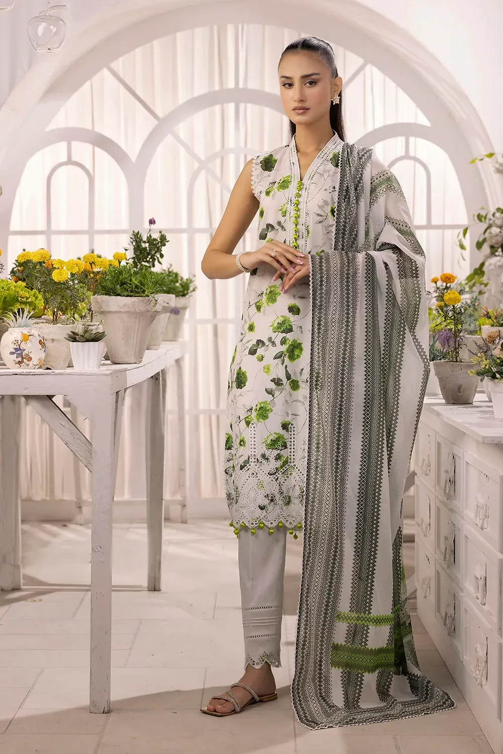 Gul Ahmed Timeless Allure Embroidered Lawn Unstitched | SHELAI20973