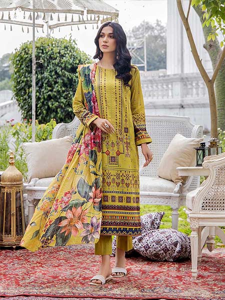 Gull Jee GMSK2301A3 Unstitched Luxury Digital Printed Lawn 3 Pc