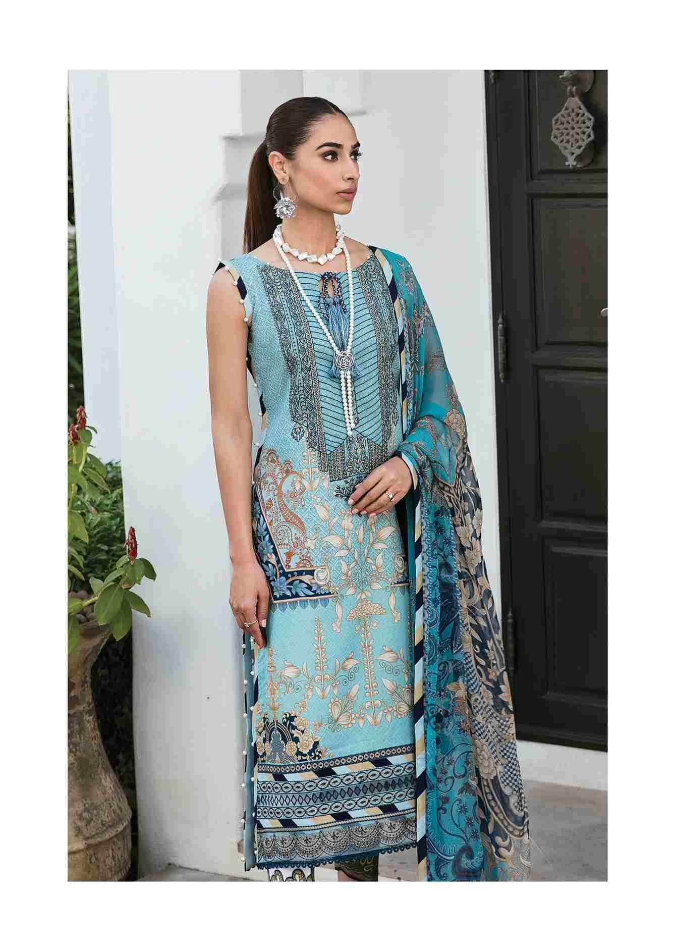 Gulaal lawn volume one 2023 pastel color luxury 3 piece SASHA-03