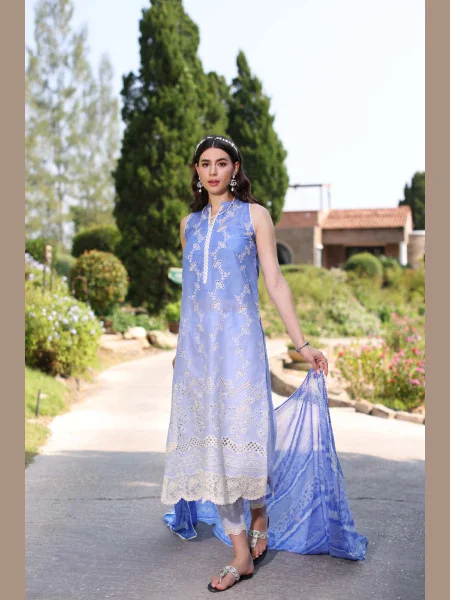 NOOR BY SAADIA ASAD D8 LUXE PRINTKARI ''24 UNSTICHED LAWN COLLECTION