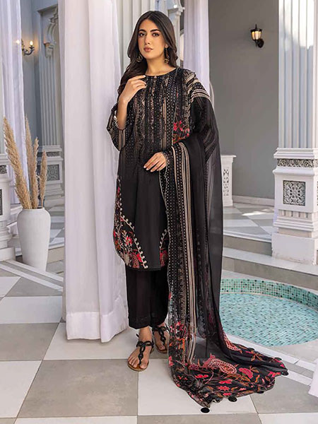 Charizma AN027 Embroidered Lawn & Embroidered Chiffon Dupatta