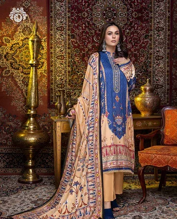 Gulljee GGBN2202A4 Luxury Digital Printed Leather Twill Embroidered Collection