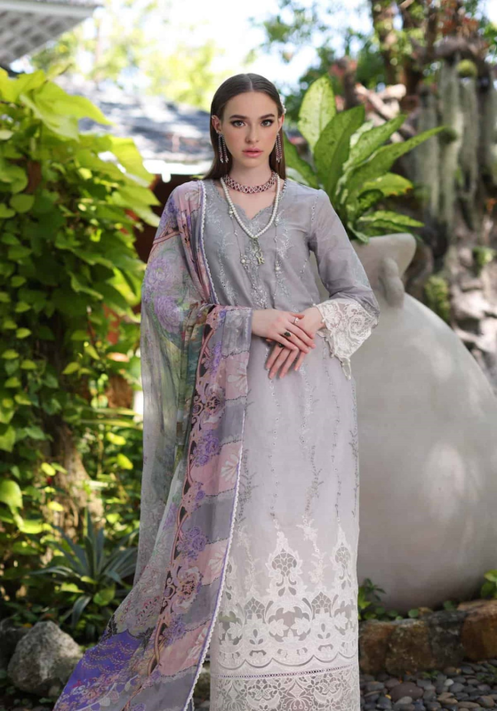 Noor By Saadia Asad - Luxury Chikankari Lawn | 1B