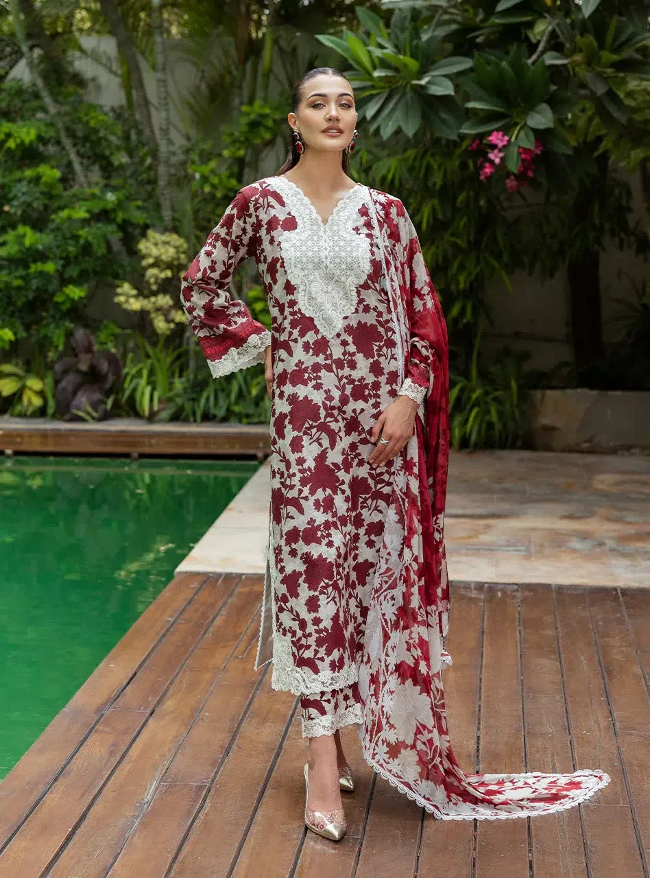 Zainab Chottani Tahra Lawn Collection 25 | RUHI-D1-UNS