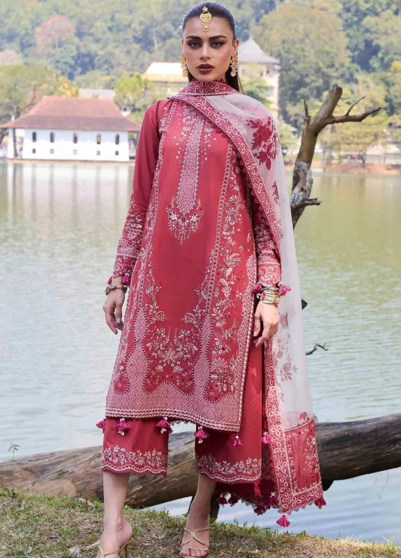 Hussain Rehar Embroidered Lawn Suit Unstitched | SHELAI26222