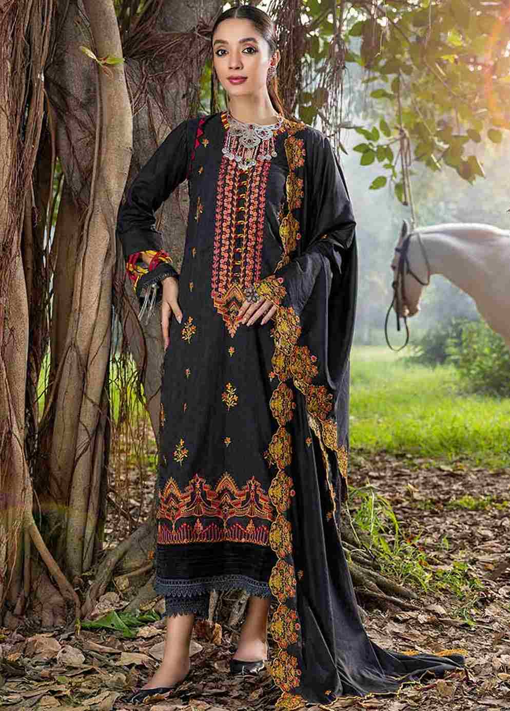 ALZOHAIB sunshine bloom embroidered cutwork edition 03 3PC