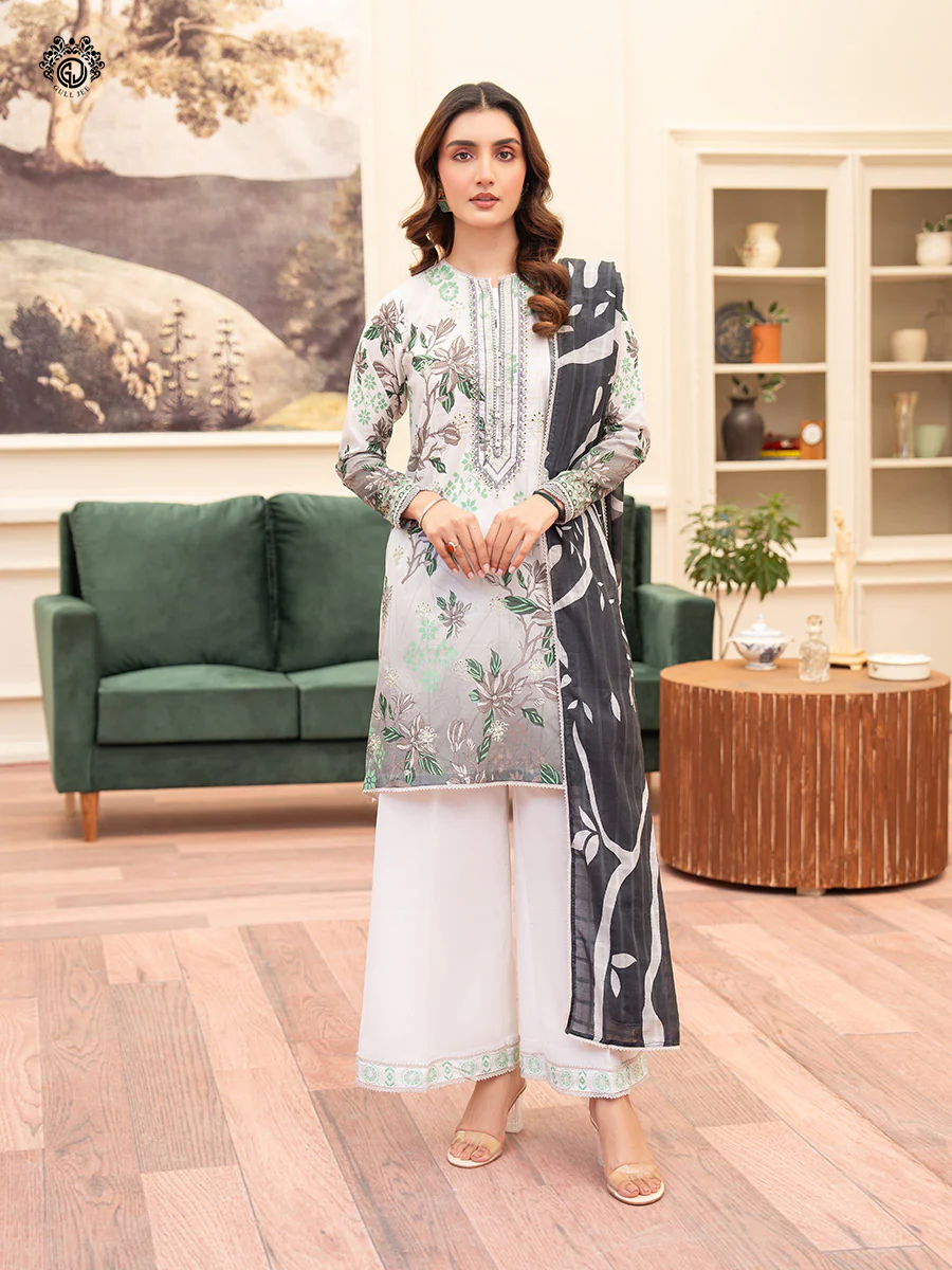 KROMA 3pc Lawn Embroidered Collection GU-KRM2401-01