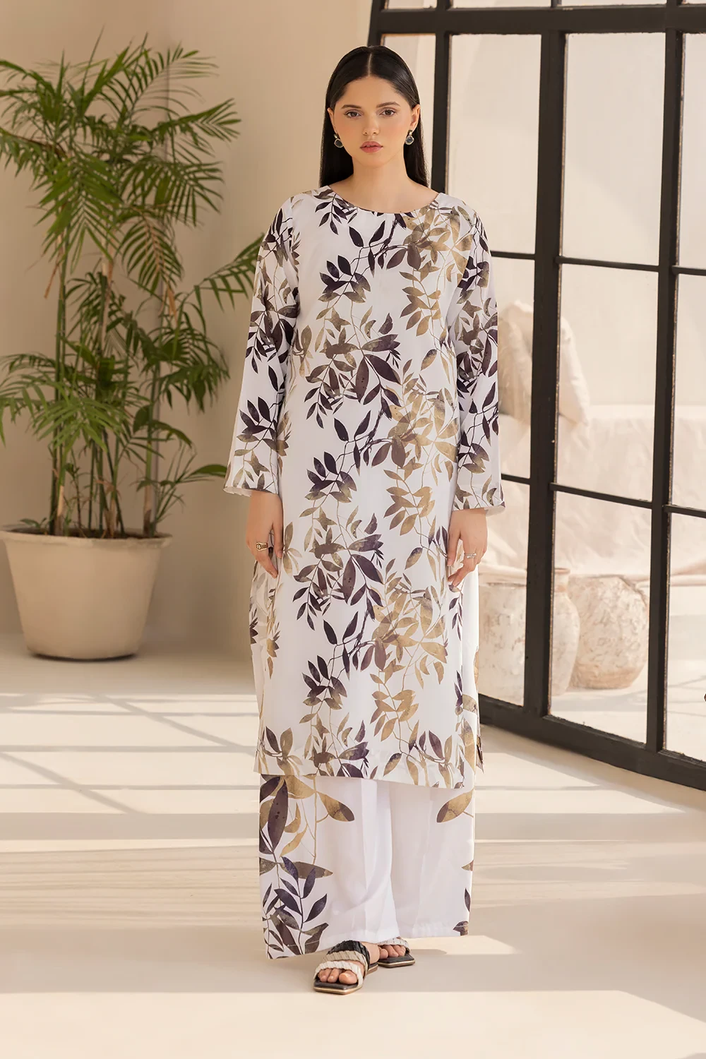ESRA Digital Printed Collection White | Soft Crepe - JD-24-01
