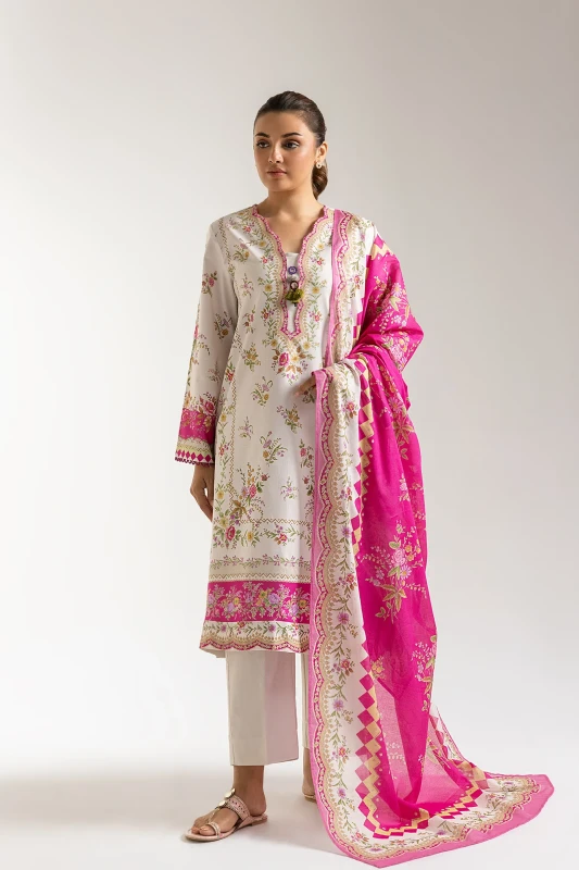 ETHNC Unstitched Lawn 2025 | Ethnc E0681-202-330