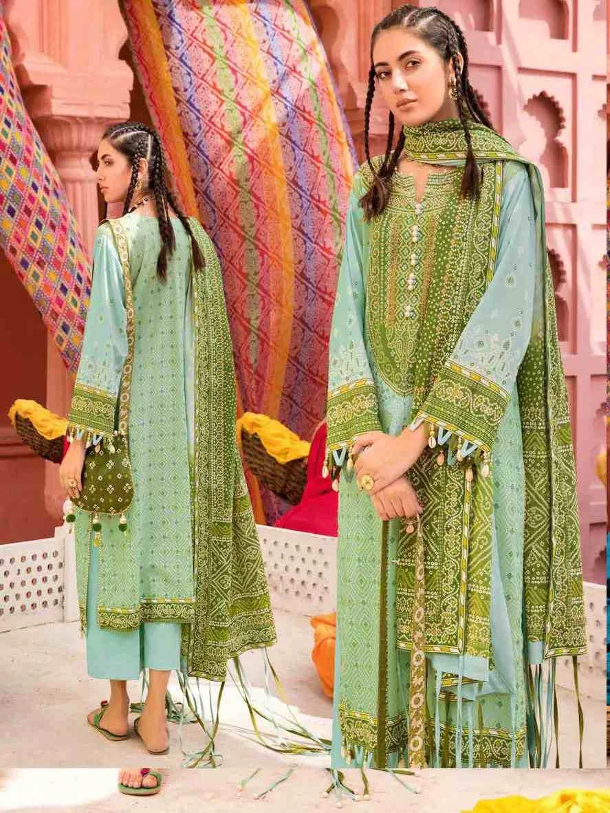 Gul Ahmed CL32054B three piece printed lawn chunri collection