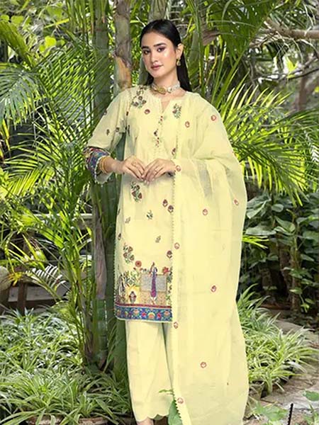 Gul-Ahmed CN-32008 Sequins Embroidered Lawn Digital Printed