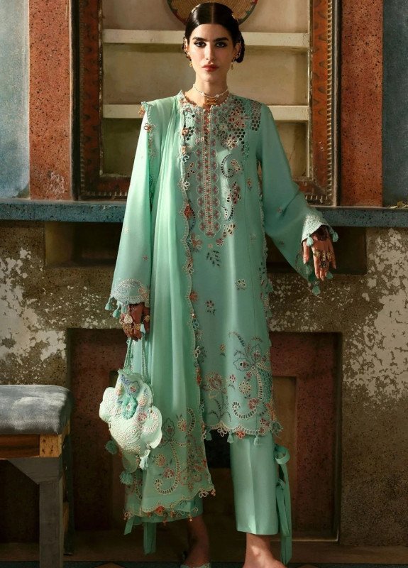 Zaha by Khadijah Shah Embroidered Lawn Suits Unstitched 3 Piece Seher Festive Collection | SHELAI27774
