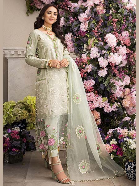 Mahiymaan By Al Zohaib MAH23LE D-01 Embroidered Lawn Suits Unstitched 3 Piece