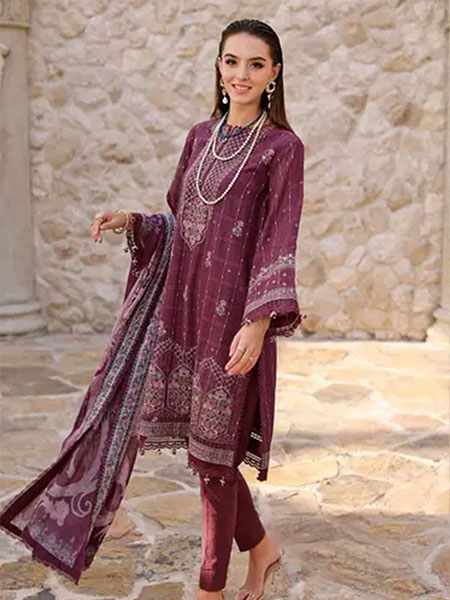 Gul-Ahmed LSV-32017 Embroidered Swiss Dobby Unstitched Suit 3pc