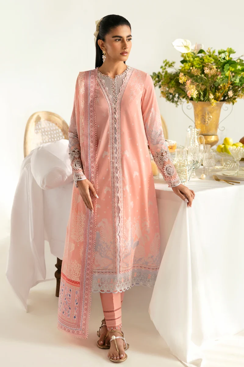 Qalamkar Q prints | Unstitched 3pc | PQ-02 Aroha