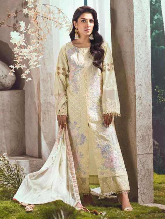 Mahiymaan MAH23L M03 FLORAL ENCHANT Embroidered Lawn Suits Unstitched 3 Piece