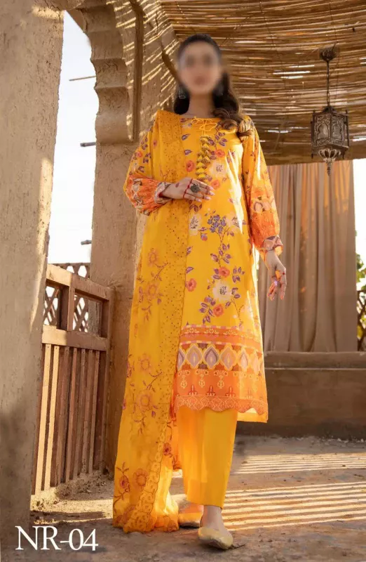 RangRez Printed and Embroidered Lawn Collection | SHELAI8352