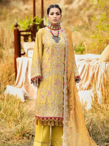 Adans Libas D-6002 Lawnkari Embroidered Lawn Collection at SHELAI