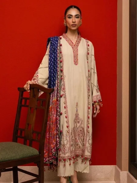 Sana Safinaz Muzlin M233-019A-CP Winter'23 Collection