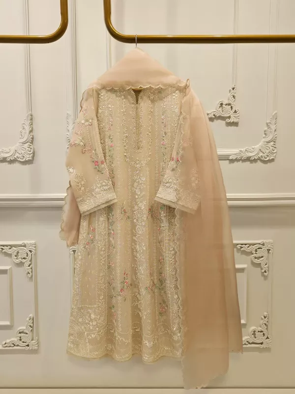 AGHA NOOR - Pure Embroidered Cotton Net Suit S112680