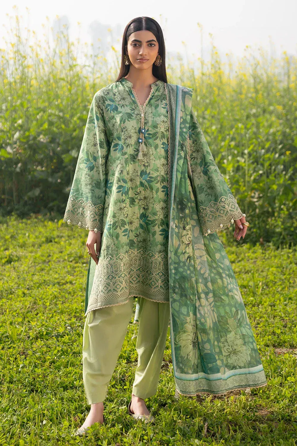 Gul Ahmed Printed Lawn Unstitched | SHELAI26081547