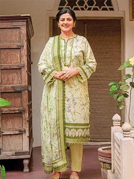 Gul Ahmed BM32004 three piece printed chiffon tribute collection