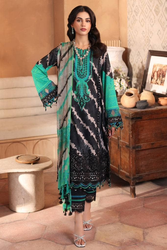 Charizma Reem Embroidered Lawn Chiffon | CRD-08