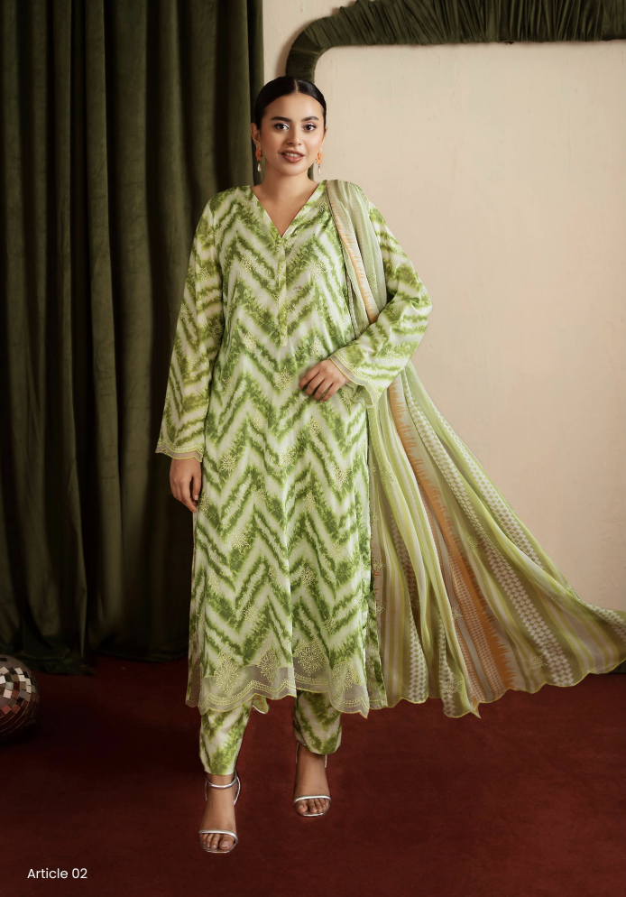 Gulljee's ZIVA Unistitched Lawn Collection Lawn 25 | ART-2