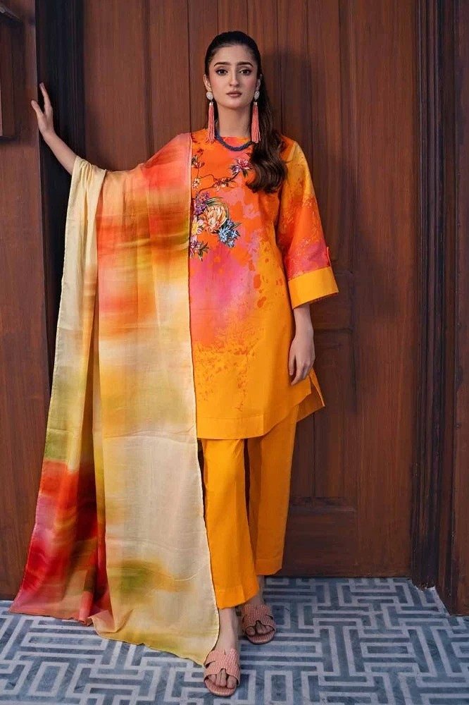 Gul Ahmed Summer Essential 2024 Printed Lawn | SHELAI13458