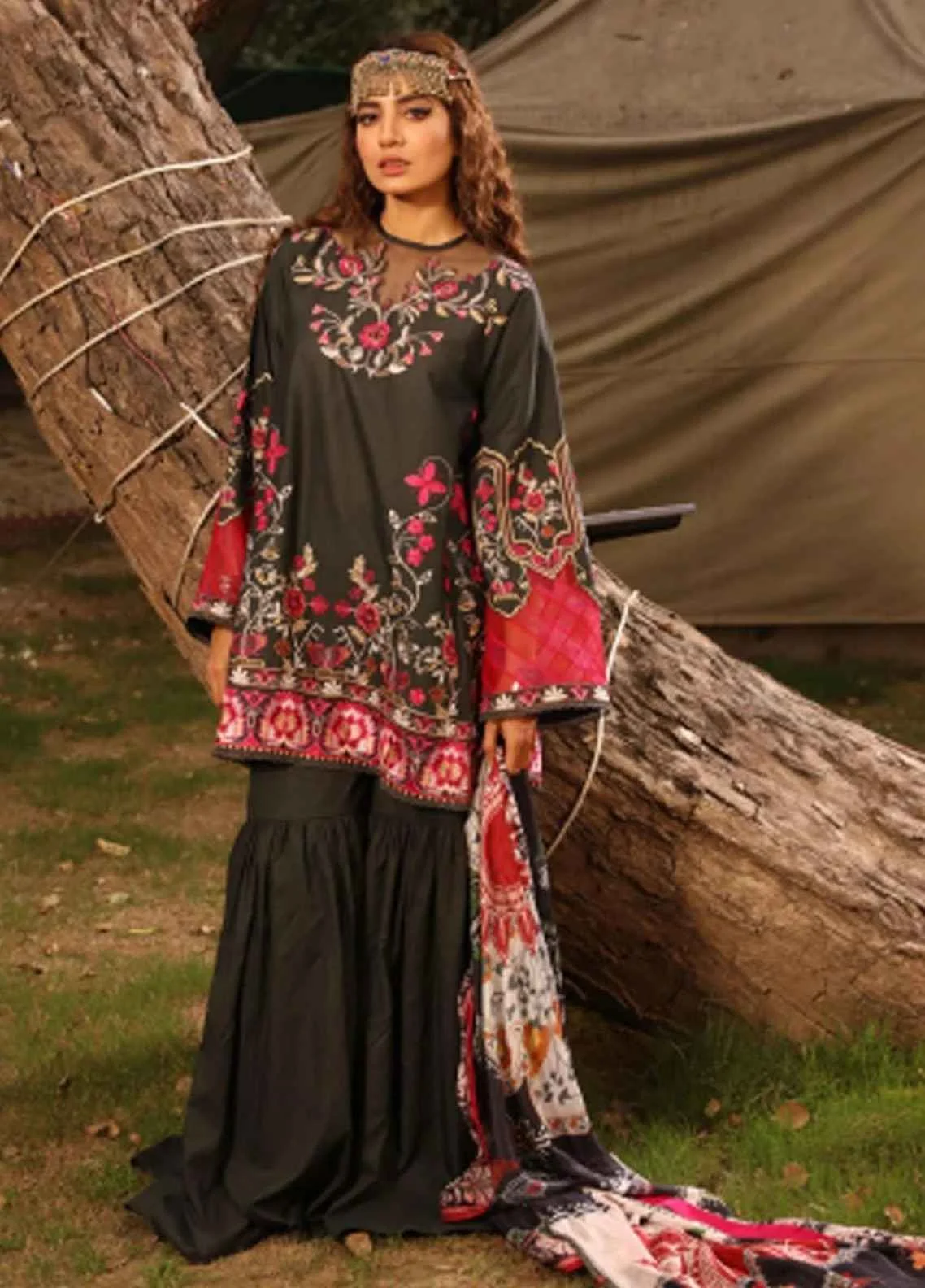 Ittehad x Saira Rizwan lawn 22 SR-03 3 pieces at Shelai