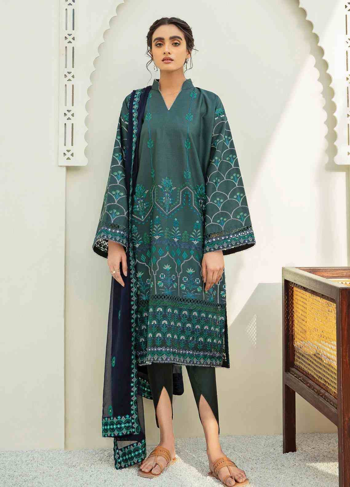 XENIA formals embroidered lawn 11-MAHUR 3 pieces at Shelai