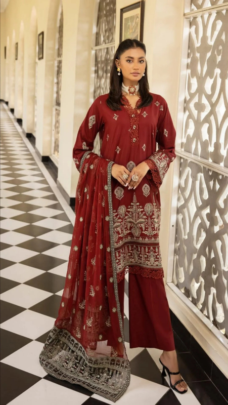 Elegant Embroidered Luxury Lawn Suits | Mahee | Elevated Bliss -02