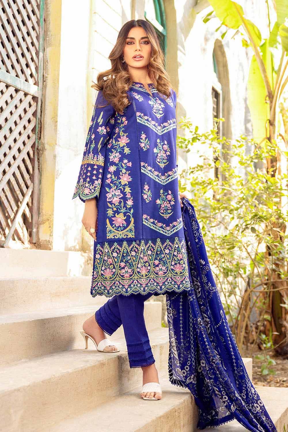 Gul Ahmed unstitched embroidered silk SSM-32011 3 piece at Shelai