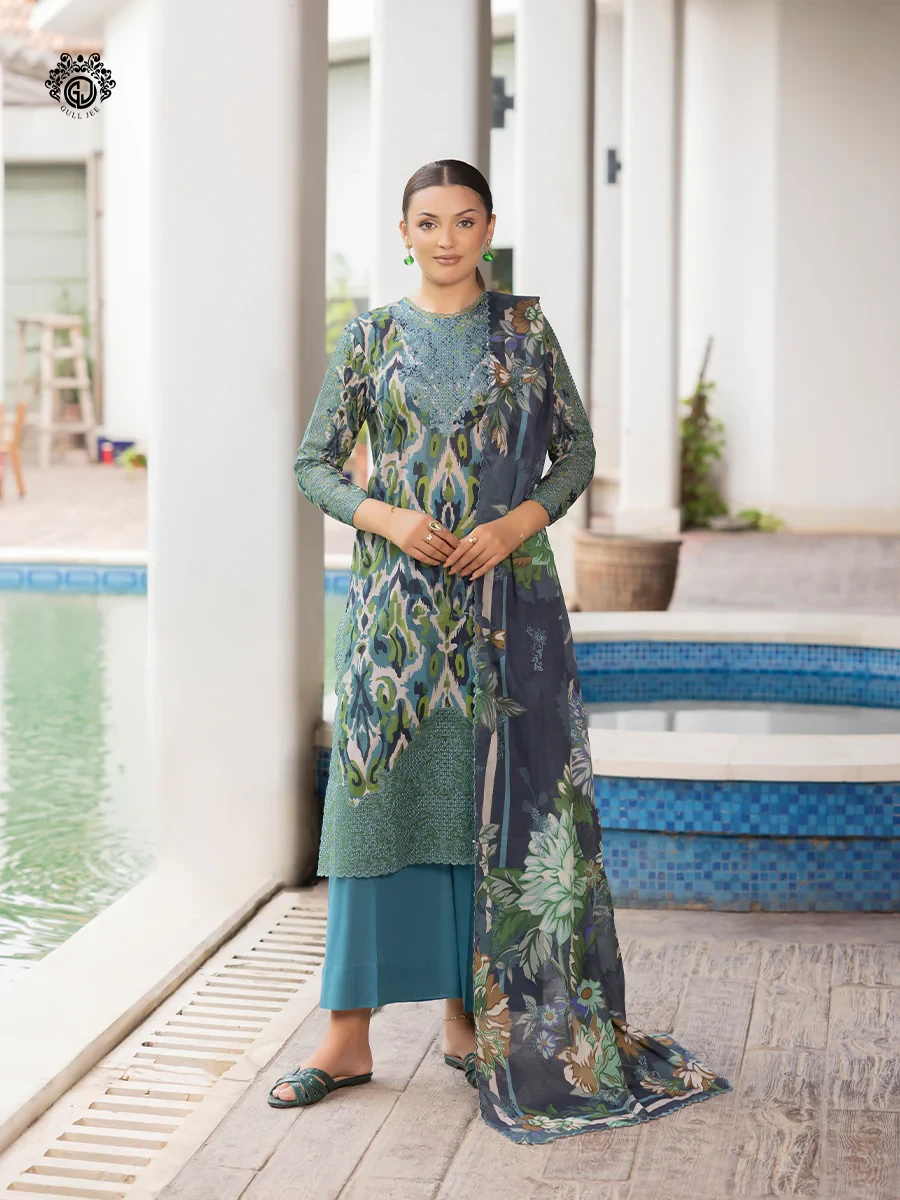 MAHAJAL | Unstitched 3piece | GMHJ2513A6