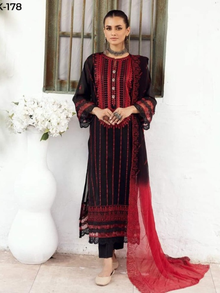 Khoobsurat k-178 Unstitched Embroidered Attractive Swiss Lawn Collection