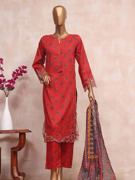 Sada Bahar CW-1040-Red Mid Summer Pret Embroidered Cutwork Collection 2023